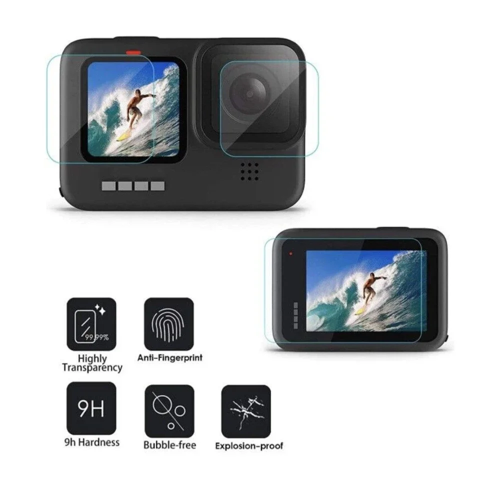 Set Of 2 Accessories Kit for GoPro Hero 10/9 Upgraded Silicone Sleeve Blue & Blk